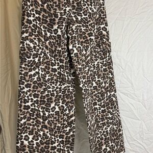 Leopard Print Cargo Pants